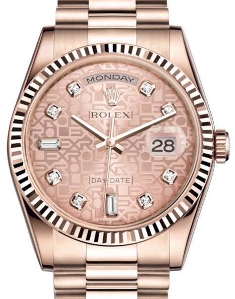 rolex day-date 36 rose gold diamonds|rolex day date 36 price.